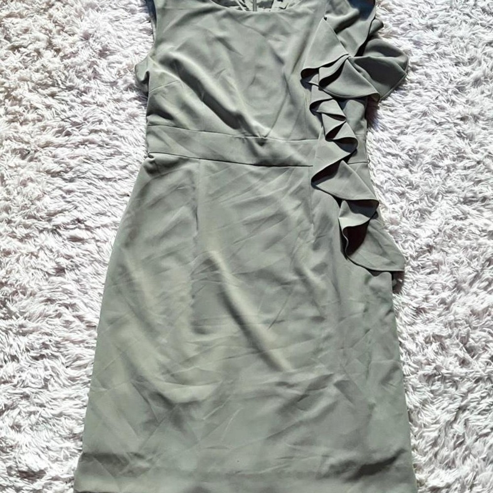 Classic Chic Antonio Melani Ruffle Hamptons Dress Womens 12 Professional Office